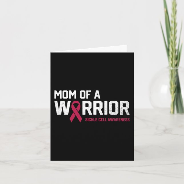 Mum of a Warrior Sickle Cell Anaemia Awareness Rec Card (Front)