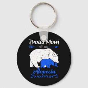 Mum Of An Alopecia Warrior Key Ring
