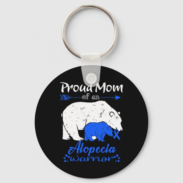 Mum Of An Alopecia Warrior  Key Ring (Front)