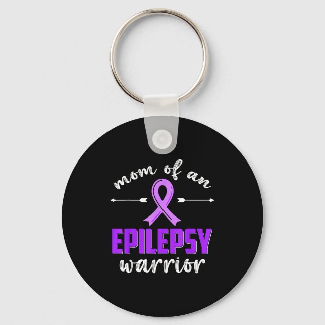 Mum of an epilepsy warrior epilepsy awareness key ring (Front)