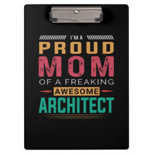 Mum Of Awesome Architect Clipboard