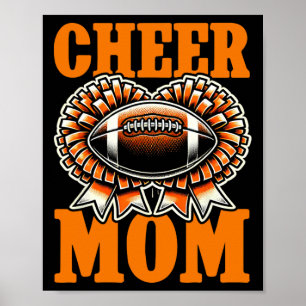 Mum Of Both Footll Cheerleading Cheer Mum Game Day Poster
