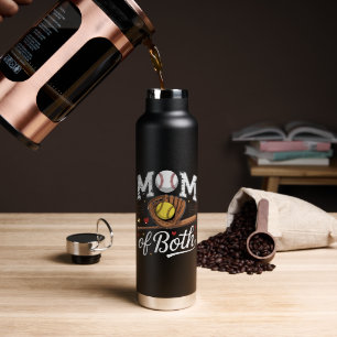 Mum of Both Game Day Baseball Softball  Water Bottle