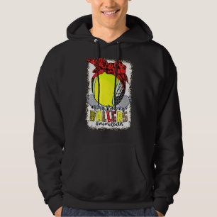 Mum Of Both Golf Tennis Busy Raising Ballers Mum L Hoodie
