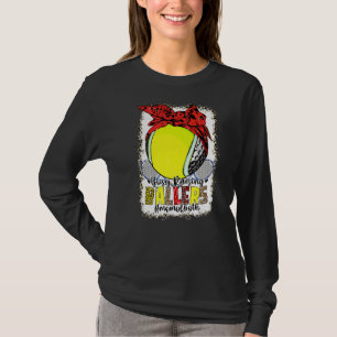 Mum Of Both Golf Tennis Busy Raising Ballers Mum L T-Shirt