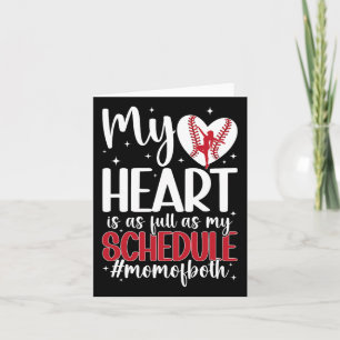 Mum Of Both Proud Dance And Baseball Mum  Card