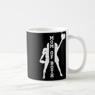 Mum Of Both Proud Footll And Cheer Mum Coffee Mug