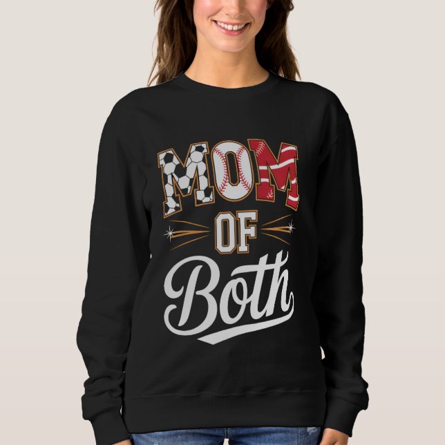 Mum of Both Soccer Baseball Sports Tee (Front)