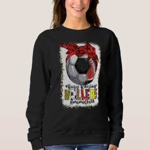 Mum Of Both Soccer Football Busy Raising Ballers M Sweatshirt