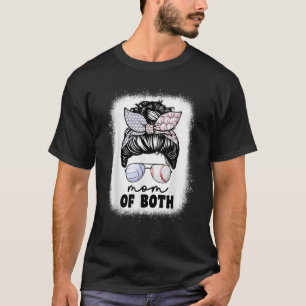 Mum Of Both Volleyball And Baseball Mum For Women T-Shirt