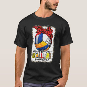 Mum Of Both Volleyball Golf Busy Raising Ballers M T-Shirt