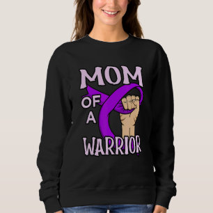 Mum Of Epilepsy Warrior Purple Ribbon Awareness Gr Sweatshirt