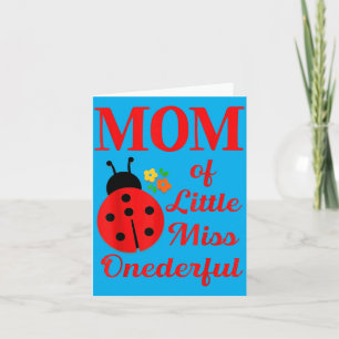 Mum Of Little Miss Onederful 1st Birthday Card
