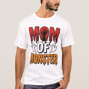 Mum of Monster Vintage Halloween Shirt Design_1