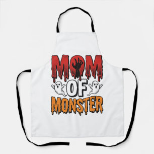 Mum of Monster Vintage Halloween Shirt Design_1 Apron