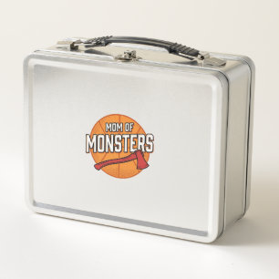 Mum of Monsters Vintage Basketball Mum Design_1 Metal Lunch Box