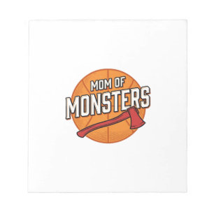 Mum of Monsters Vintage Basketball Mum Design_1 Notepad