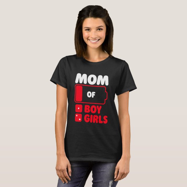 Mum of one boy and two girls T-Shirt (Front Full)
