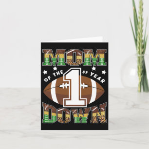 Mum Of The 1st Year Down Football First Birthday B Card