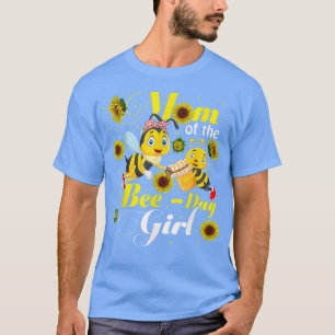 Mum Of The BeeDay Girl Cute Bees Birthday Sunflowe T-Shirt