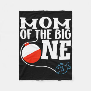 Mum Of The Big One Fishing Boy First Birthday Ofis Fleece Blanket