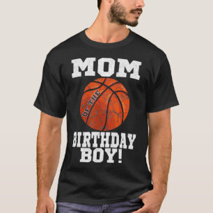 Mum of the Birthday Boy Basketball Lover Vintage R T-Shirt