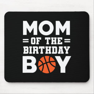 Mum Of The Birthday Boy Bysketbyll Coach Bysketbyl Mouse Pad