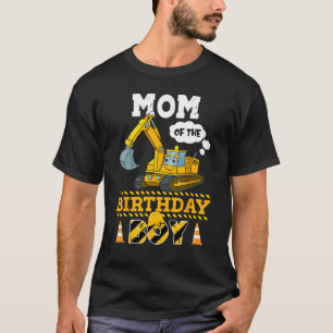Mum Of The Birthday Boy Construction 1st Birthday T-Shirt