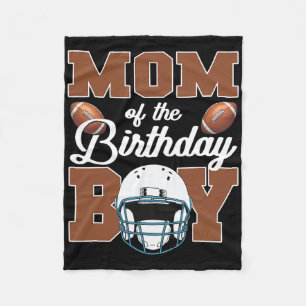Mum Of The Birthday Boy Football Party Family Matc Fleece Blanket