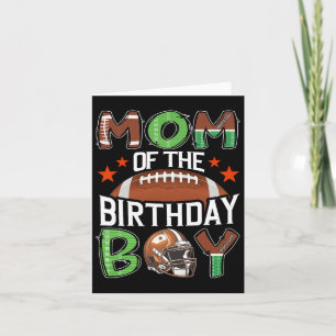 Mum Of The Birthday Boy Game Day Football  Card