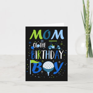 Mum Of The Birthday Boy Hole In One Golf Sport Mat Card