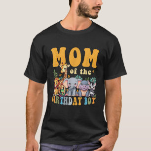 Mum of the Birthday Boy Kids Safari Jungle Animal  T-Shirt