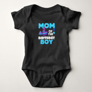 Mum Of The Birthday Boy Llama Mum And Dad Family P Baby Bodysuit