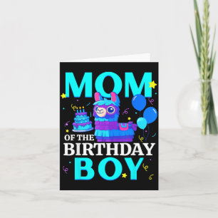 Mum of The Birthday Boy Llama Pinata Family Party Card