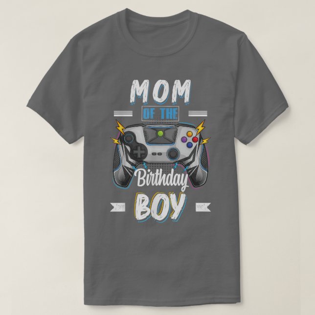 Mum of the Birthday Boy Matching family Video Game T-Shirt (Design Front)