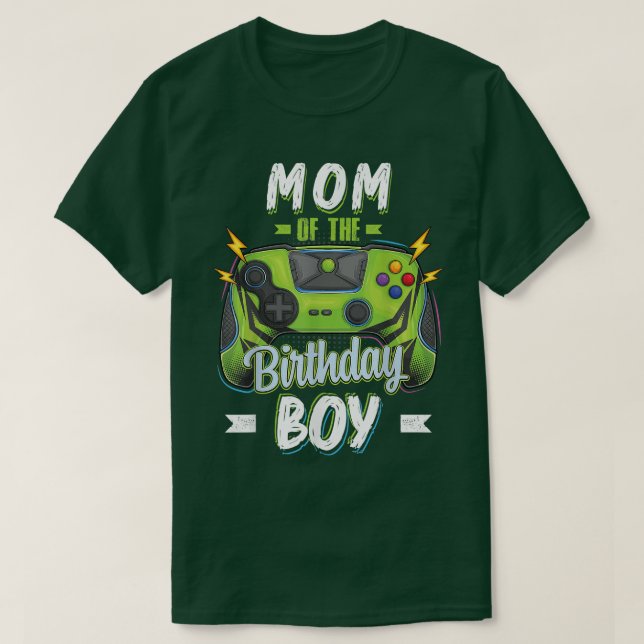Mum of the Birthday Boy Matching family Video Game T-Shirt (Design Front)