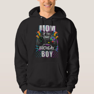 Mum Of The Birthday Boy Matching Video Gamer Birth Hoodie