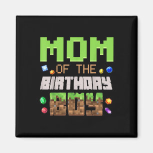 Mum Of The Birthday Boy Party Video Gamer Pixel  Magnet