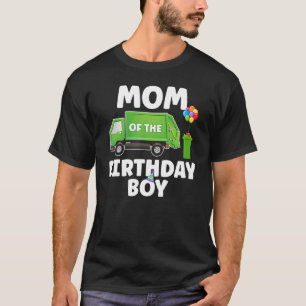 Mum Of The Birthday Boy Recycling Trash Themed Gar T-Shirt