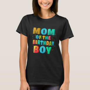 Mum Of The Birthday Boy Rex Dinosaur Daddy Mama 3 T-Shirt