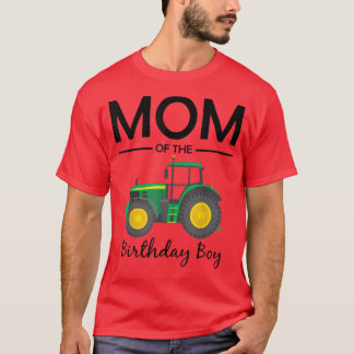 Mum Of The Birthday Boy Tractor Farm Party family  T-Shirt