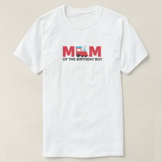 Mum of the birthday boy Train Birthday T-Shirt