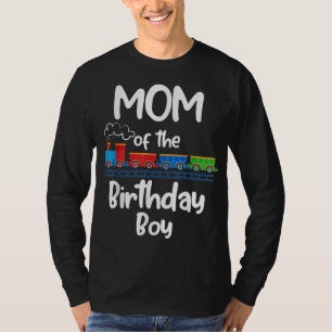 Mum Of The Birthday Boy Train Toys Theme T-Shirt