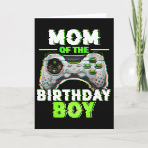 Mum Of The Birthday Boy Video Gamer Matching Famil Card