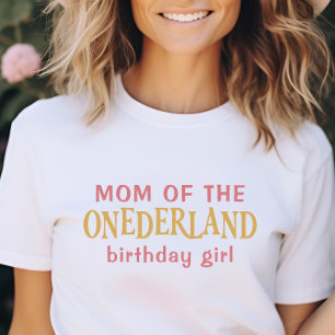 Mum of the birthday girl Alice in Wonderland  T-Shirt