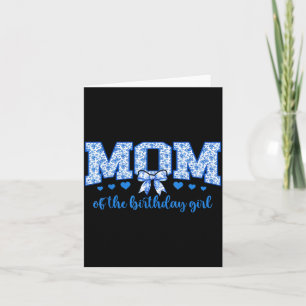 Mum of The Birthday Girl Blue Chinoiserie Floral Card