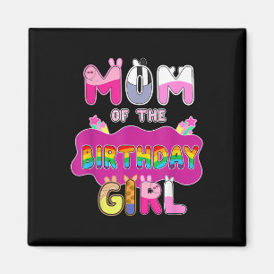 Mum Of The Birthday Girl Family Pig Party Decorati Magnet