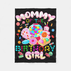 Mum Of The Birthday Girl Shirt Fleece Blanket