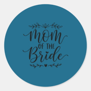 Mum of the bride matching family bride mother 2026 classic round sticker