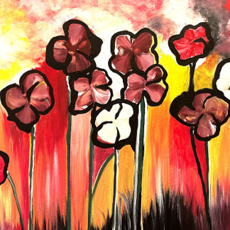 Mum Of The Flowers Hand Painted   Tote Bag